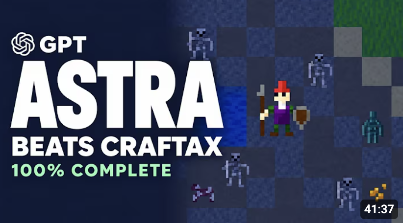 The full Craftax win, on YouTube